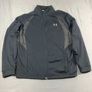 Under Armour Loose Sweatshirt Mens XL Black Fleece Lined Mock Neck Quarter Zip
